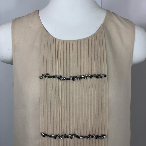 J Crew blouse sleeveless tan size 4 - Picture 2 of 8